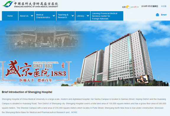 2017 SigmaVP ShengJingHospital homepage
