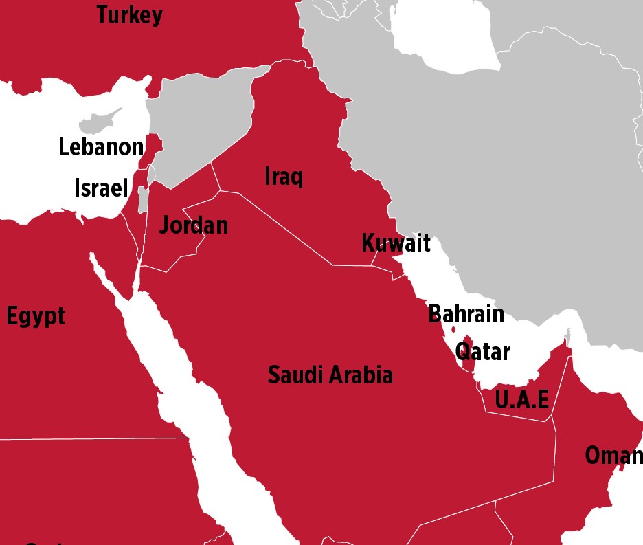 2021 QC Survey Middle East Map