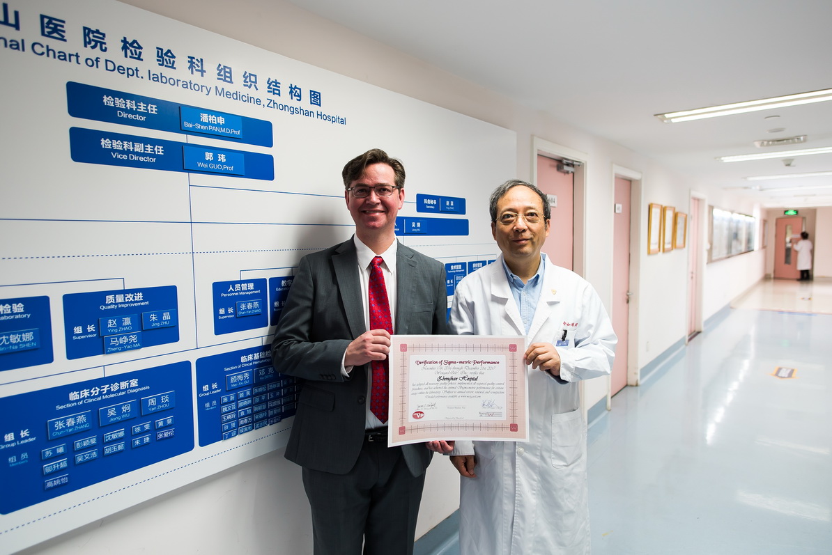 Pilot Sigma Verification of Performance for Zhongshan Hospital