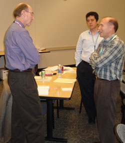 Dr. Carey (at left) taking questions at the 2008 Westgard Method Validation workshop
