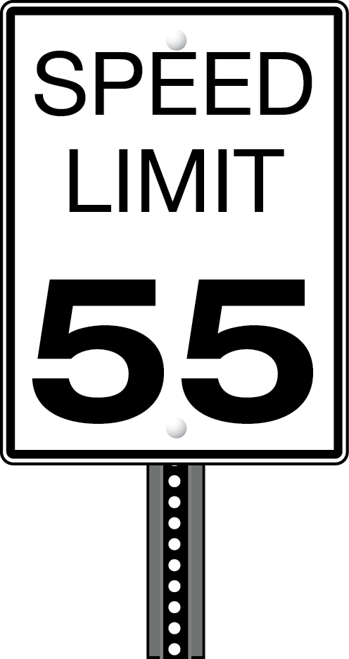 Your standard speed limit sign